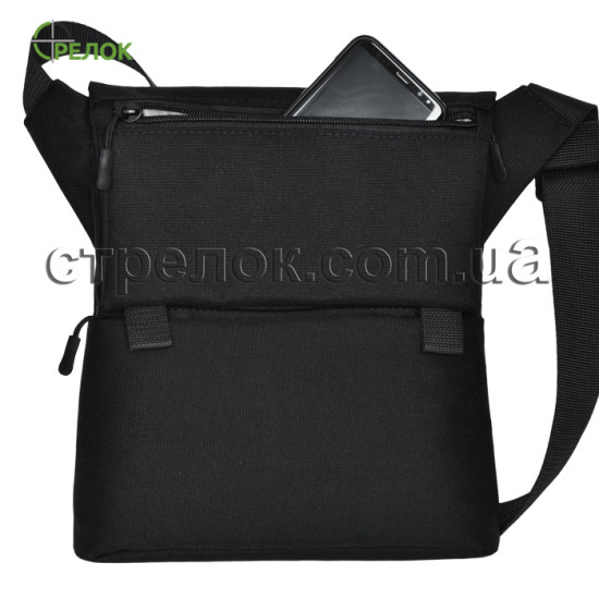 Сумка синтетическая плечевая с кобурой Стрелок СП-5, черная Сумка синтетическая плечевая с кобурой Стрелок СП-5, черная