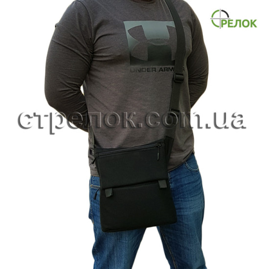 Сумка синтетическая плечевая с кобурой Стрелок СП-5, черная Сумка синтетическая плечевая с кобурой Стрелок СП-5, черная