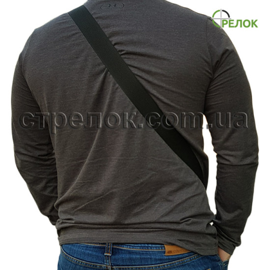 Сумка синтетическая плечевая с кобурой Стрелок СП-5, черная Сумка синтетическая плечевая с кобурой Стрелок СП-5, черная