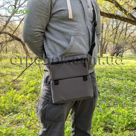 Сумка синтетическая плечевая с кобурой Стрелок СП-5, светло-серая