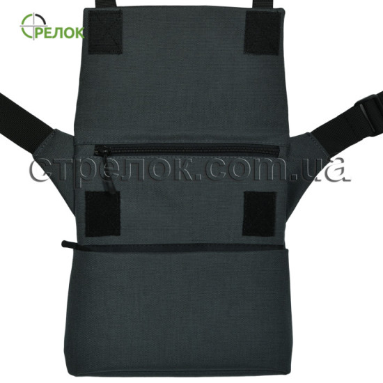 Сумка синтетическая плечевая с кобурой Стрелок СП-5, темно-серая Сумка синтетическая плечевая с кобурой Стрелок СП-5, темно-серая