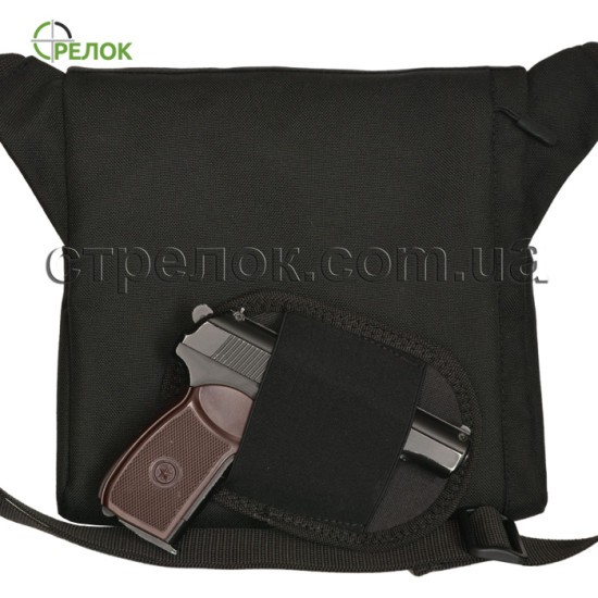 Сумка синтетическая плечевая с кобурой Стрелок СП-6, черная