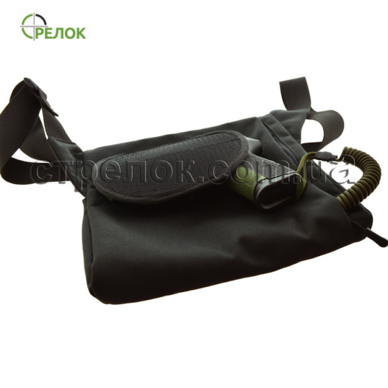 Сумка синтетическая плечевая с кобурой Стрелок СП-6, черная