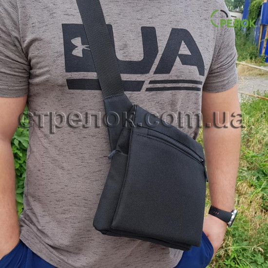 Сумка синтетическая плечевая с кобурой Стрелок СП-6, черная