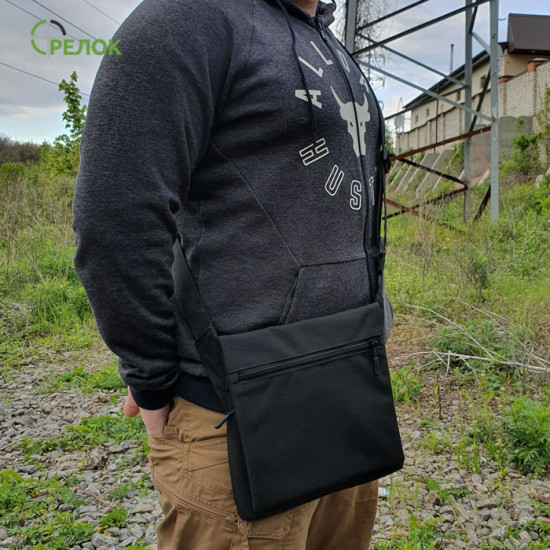 Сумка синтетическая плечевая с кобурой Стрелок СП-7, черная