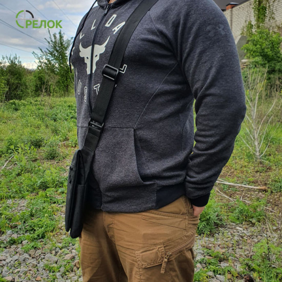 Сумка синтетическая плечевая с кобурой Стрелок СП-7, черная