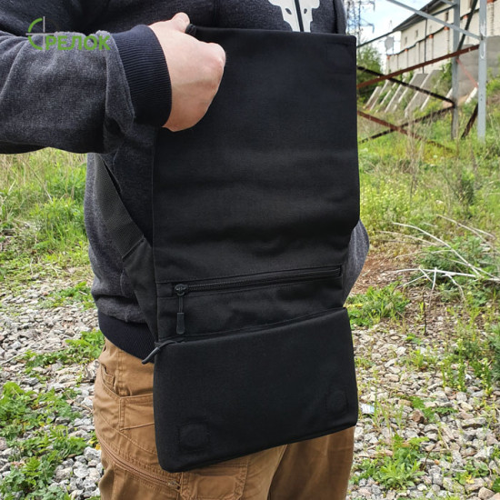 Сумка синтетическая плечевая с кобурой Стрелок СП-7, черная