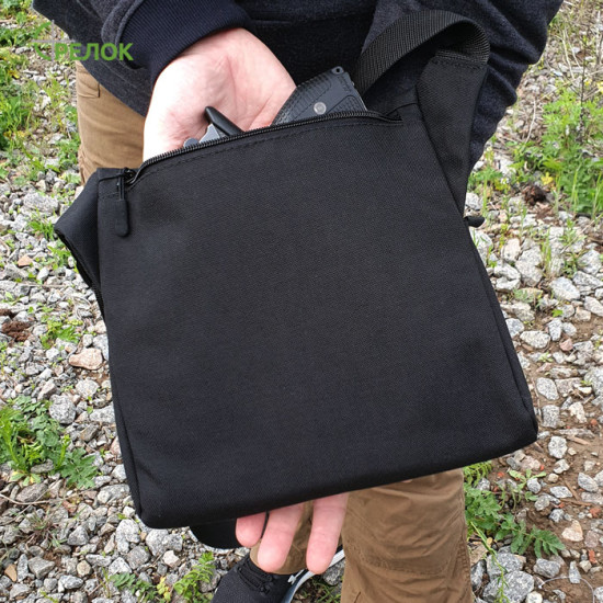 Сумка синтетическая плечевая с кобурой Стрелок СП-7, черная