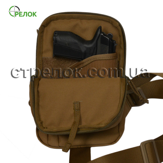 Сумка синтетична плечова з кобурою A-line А33, койот