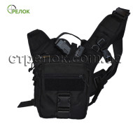 Сумка синтетическая плечевая с кобурой A-line А37, черная