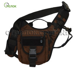 Сумка синтетическая плечевая с кобурой A-line А37, коричневая