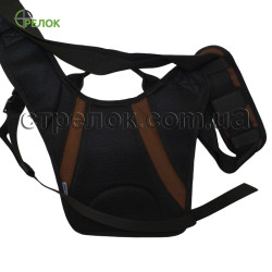 Сумка синтетическая плечевая с кобурой A-line А37, коричневая