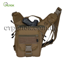 Сумка синтетическая плечевая с кобурой A-line А37, койот