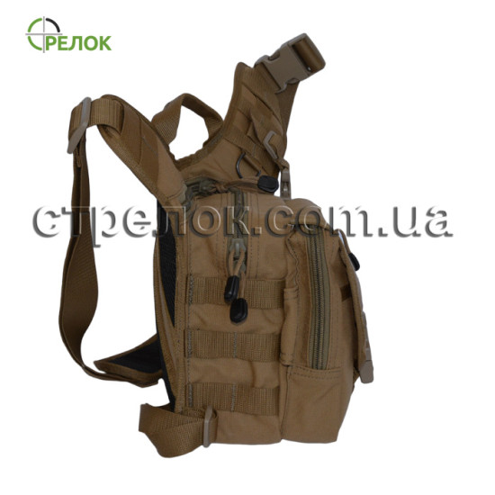 Сумка синтетическая плечевая с кобурой A-line А37, койот