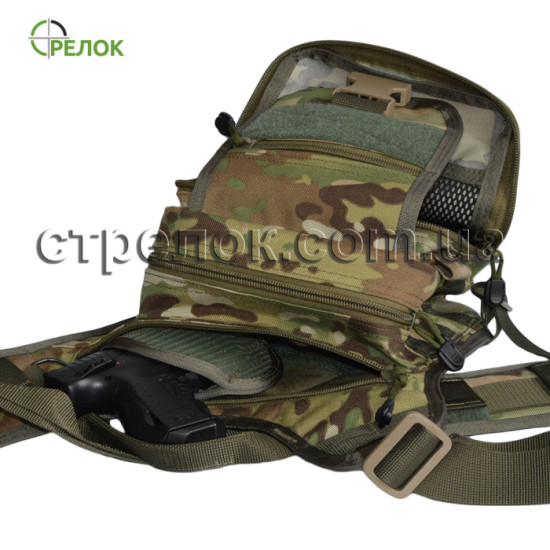 Сумка синтетическая плечевая с кобурой A-line А37, мультикам