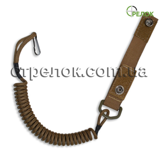 Шнур страховочный спиральный, койот
