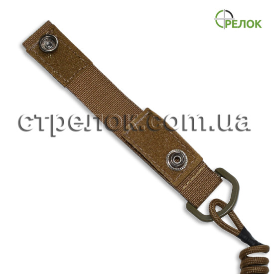 Шнур страховочный спиральный, койот