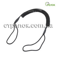 Шнур страховочный спиральный (мягкая петля), черный