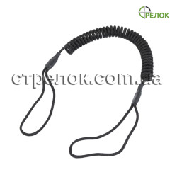 Шнур страховочный спиральный (мягкая петля), черный