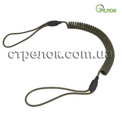 Шнур страховочный спиральный (мягкая петля), олива