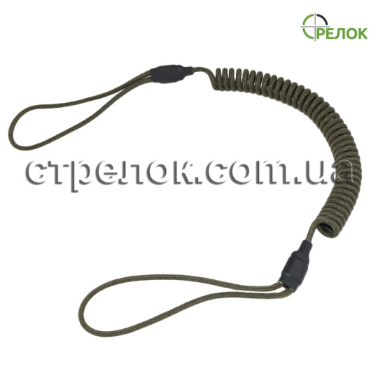 Шнур страховочный спиральный (мягкая петля), олива Шнур страховочный спиральный (мягкая петля), олива