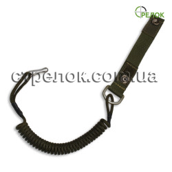 Шнур страховочный спиральный, олива