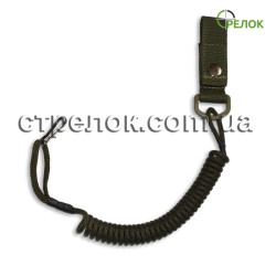 Шнур страховочный спиральный, олива