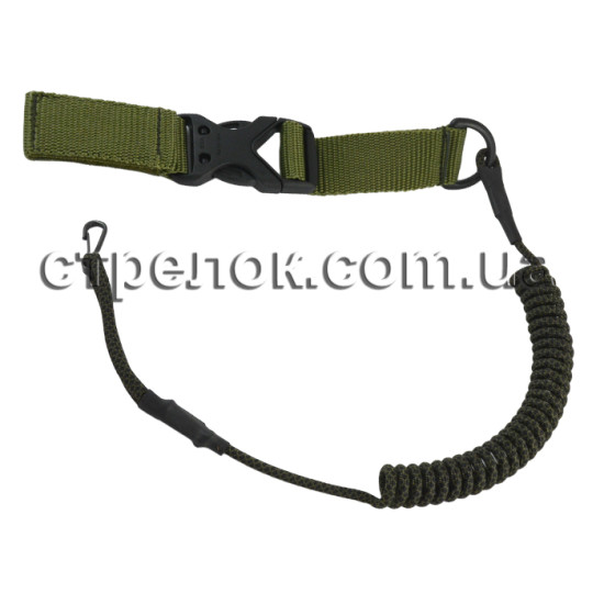 Шнур страховочный спиральный с фастексом, камуфляж