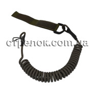 Шнур страховочный спиральный, серый