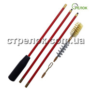 Набор для чистки 12 K стальной в пластиковой оплетке с вишером, п/э чехол