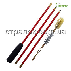 Набор для чистки 12 K стальной в пластиковой оплетке с вишером, п/э чехол